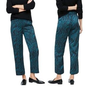 J. Crew Zebra Palazzo Satin Pants Relaxed Cropped Pants 8